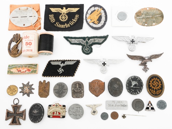 WWII GERMAN BADGES, INSIGNIA, PINS & TINNIES