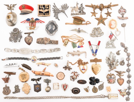 WWII - COLD WAR US HOMEFRONT INSIGNIA & JEWELRY
