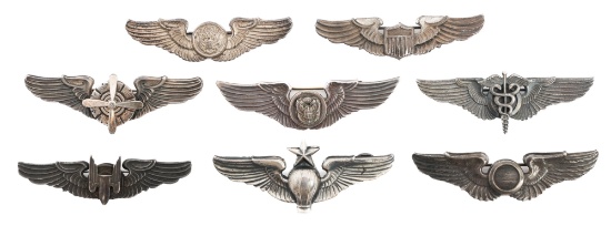 WWII - KOREAN WAR US AIR FORCE 3" PILOT WINGS