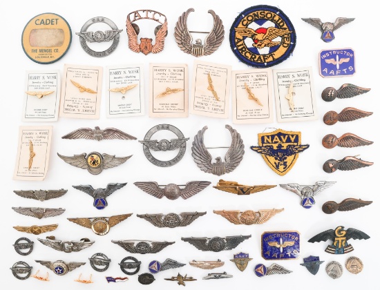 WWII US AVIATION CADET & CIVILIAN AUXILIARY WINGS
