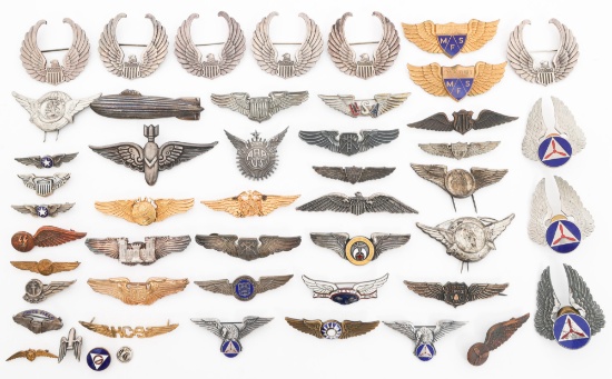 WWII US INSTRUCTOR & CIVILIAN PILOT WINGS