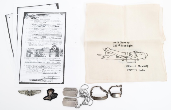 WWII USAAF NAMED 332nd BS WAIST GUNNER POW GROUP