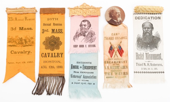 19th - 20th C. GAR REUNION & ENCAMPMENT RIBBONS