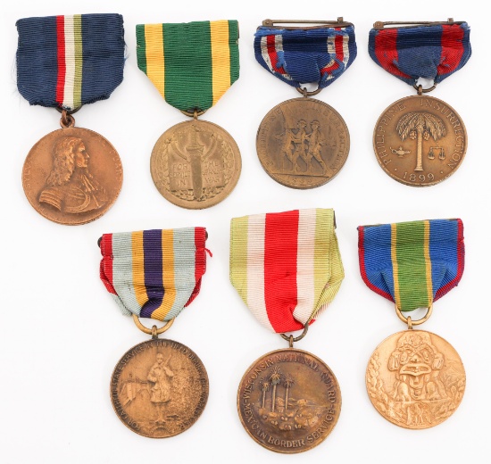SPAN-AM WAR - WWI US SERVICE & CAMPAIGN MEDALS