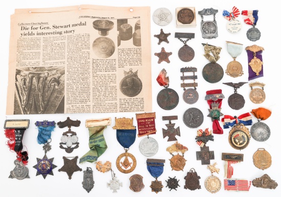 WWI - COLD WAR US N.G. & FRATERNAL ORG. MEDALS