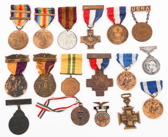 WWI US ARMY VICTORY & SERVICE MEDALS