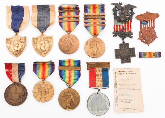 WWI US VICTORY & WASHINGTON BICENTENNIAL MEDALS