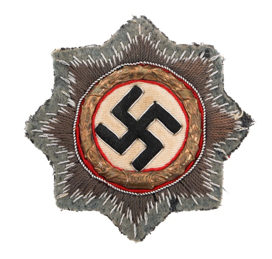 WWII GERMAN CROSS IN GOLD CLOTH BULLION EMBROIDERY