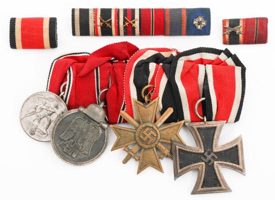 WWII GERMAN MEDAL BAR & RIBBON BARS