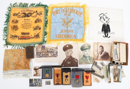 WWI - COLD WAR US MEDAL, PHOTO & PAPER EPHEMERA