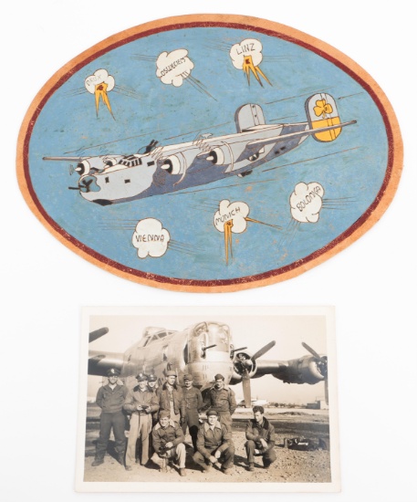 WWII USAAF 740th BS, 450th BG PATCH & PHOTO