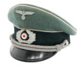 WWII GERMAN HEER INFANTRY OFFICER VISOR CAP