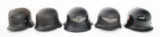WWII GERMAN LUFTSCHUTZ & FIRE POLICE HELMETS