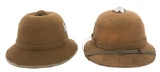 WWII GERMAN HEER 2nd PATTERN PITH HELMETS