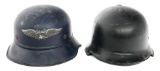 WWII GERMAN FIRE POLICE & LUFTSHCUTZ HELMETS