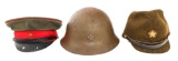 WWII IMPERIAL JAPANESE ARMY HELMET & CAPS