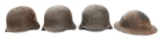 WWII GERMAN & BRITISH DUG RELIC COMBAT HELMETS