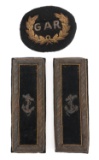 CIVIL WAR US NAVY ENSIGN COLLAR TABS & GAR PATCH