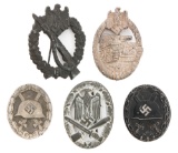 WWII GERMAN WOUND & COMBAT BADGES