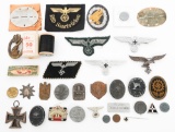 WWII GERMAN BADGES, INSIGNIA, PINS & TINNIES