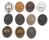 WWI - WWII GERMAN SILVER & BLACK WOUND BADGES
