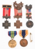 SPAN-AM WAR US VETERAN BADGES & SERVICE MEDALS