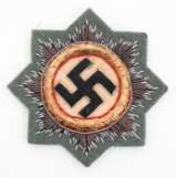 WWII GERMAN CROSS IN GOLD CLOTH BULLION EMBROIDERY