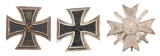 WWII GERMAN 1st CLASS IRON & WAR MERIT CROSSES