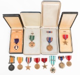 WWI - VIETNAM US NAMED PURPLE HEART & MEDALS