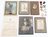 WWI USMC NAMED ENLISTED MEDAL & PHOTO GROUPING