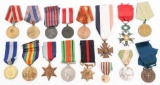 WWI - WWII EUROPEAN MILITARY MEDALS