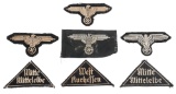 WWII GERMAN WAFFEN SS EAGLES & BDM TRIANGLES