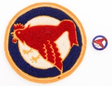 WWII USAAF 37th PHOTO-RECON SQ PATCH & BADGE