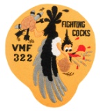 WWII USMC FIGHTING SQUADRON VMF-322 POCKET PATCH