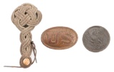CIVIL WAR US EM CARTRIDGE PLATES & SHOULDER KNOT