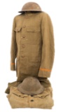 WWI US ARMY M1917 HELMETS & UNIFORM