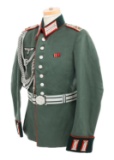 WWII GERMAN ARTILLERY WAFFENROCK TUNIC & BELT