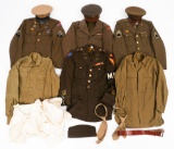 WWII US ARMY OFFICER & ENLISTED UNIFORM ITEMS