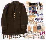 WWI - COLD WAR US NAMED UNIFORM & MEDAL GROUPING