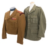 WWII CANADIAN & SWEDISH ARTILLERY JACKET & TUNIC