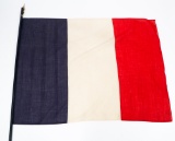 FRENCH PARADE FLAG WITH POLE & TOPPER