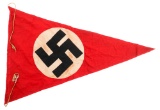 WWII GERMAN NSDAP PENNANT FLAG