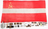 WWII - COLD WAR SOVIET FLAG, GEAR, BADGES, MEDALS