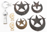 WWI OTTOMAN EMPIRE BRIDLE, FLAG TOPPER & EMBLEMS