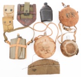 SPAN-AM WAR - WWII US, UK & GERMAN CANTEENS & GEAR