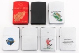US & CIVILIAN ZIPPO CIGARETTE LIGHTERS