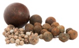 DUG RELIC CANNON BALLS, GRAPE SHOT & CANISTER SHOT