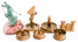 WWII - KOREAN WAR US BRASS STATUE & TRENCH ART