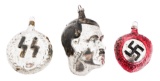 WWII GERMAN HITLER, NSDAP & SS CHRISTMAS ORNAMENTS