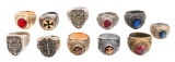 WWII - COLD WAR US MILITARY & HIGH SCHOOL RINGS